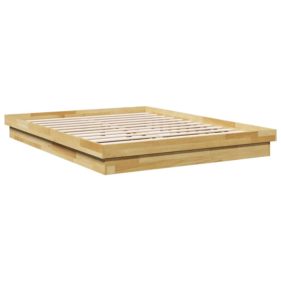 Bedframe zonder matras 150x200 cm massief hout eiken