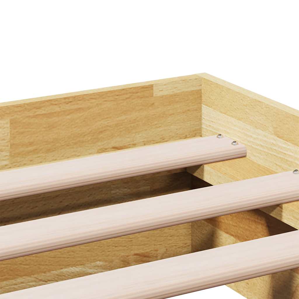 Bedframe zonder matras 150x200 cm massief hout eiken