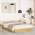 Bed frame without mattress 120x200 cm solid oak