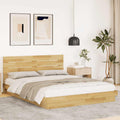 Bedframe hoofdeinde zonder matras 160x200 cm massief eikenhout
