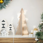 Kerstdecoratie kerstboom 59,5 cm massief grenenhout