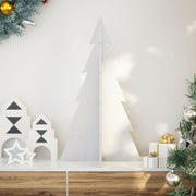 Kerstboom 80 cm massief grenenhout wit