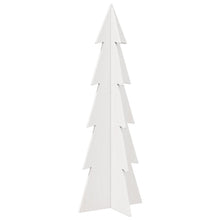 Kerstdecoratie kerstboom 112 cm massief grenenhout wit