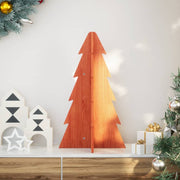 Kerstboom 69,5 cm massief grenenhout wasbruin