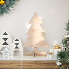 Kerstdecoratie kerstboom 60 cm massief grenenhout