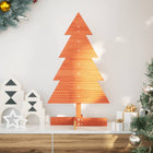 Kerstdecoratie kerstboom 80 cm massief grenenhout wasbruin