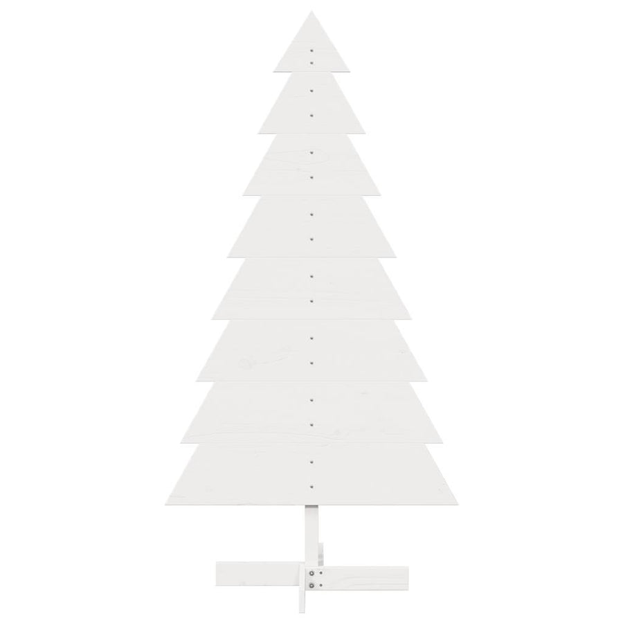 Kerstdecoratie kerstboom 150 cm massief grenenhout wit