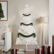 Kerstboom 150 cm massief grenenhout wit