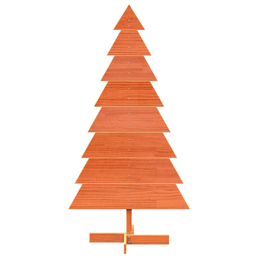 Kerstdecoratie kerstboom 150 cm massief grenenhout wasbruin