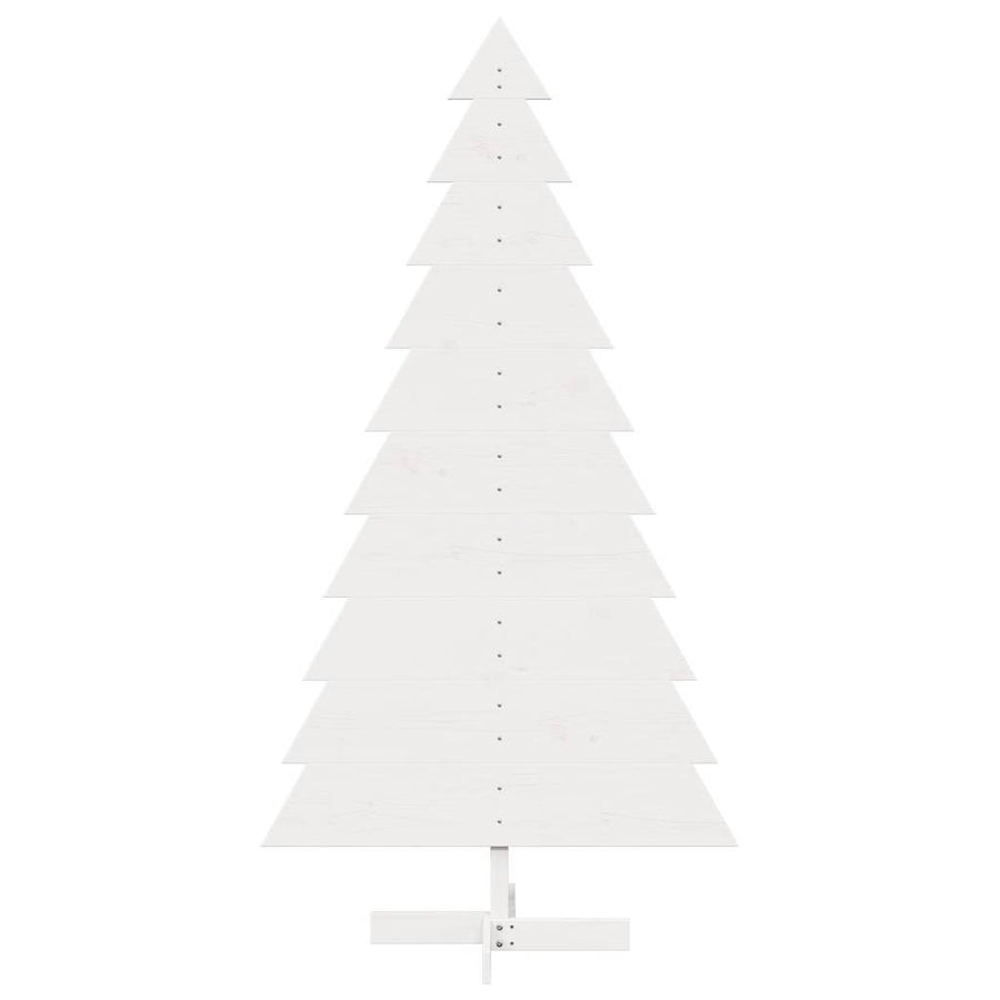 Kerstdecoratie kerstboom 180 cm massief grenenhout wit