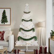 Kerstboom 180 cm massief grenenhout wit