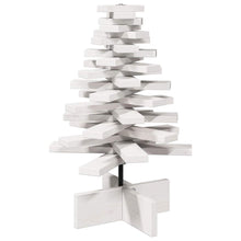 Kerstdecoratie kerstboom 60 cm massief grenenhout wit