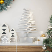 Kerstboom 60 cm massief grenenhout wit