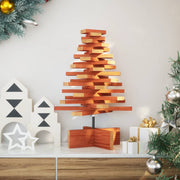 Kerstboom massief grenenhout 60 cm wasbruin