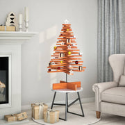 Kerstboom 100 cm massief grenenhout wasbruin