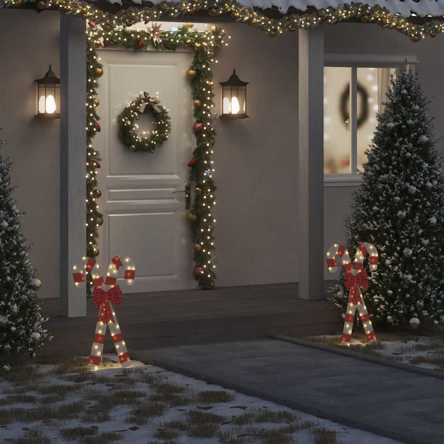 Kerstdecoratie zuurstok 50 LED's warm wit