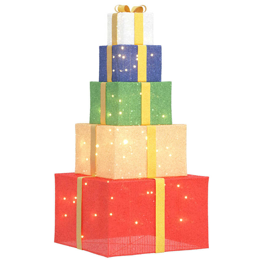 Kerstdecoratie geschenkdoos 250 LED's warm wit