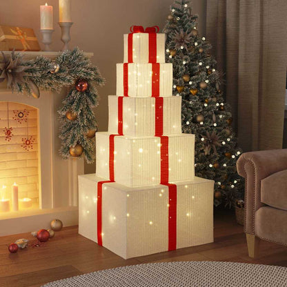 Kerstdecoratie geschenkdoos 250 LED's warm wit