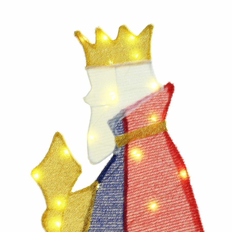 Kerstverlichting 3 pcs Warmwit 105 cm Stof