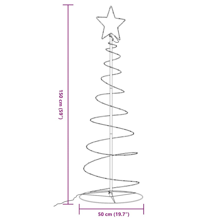 Lichtkegel 100 warmwitte LED's 150 cm