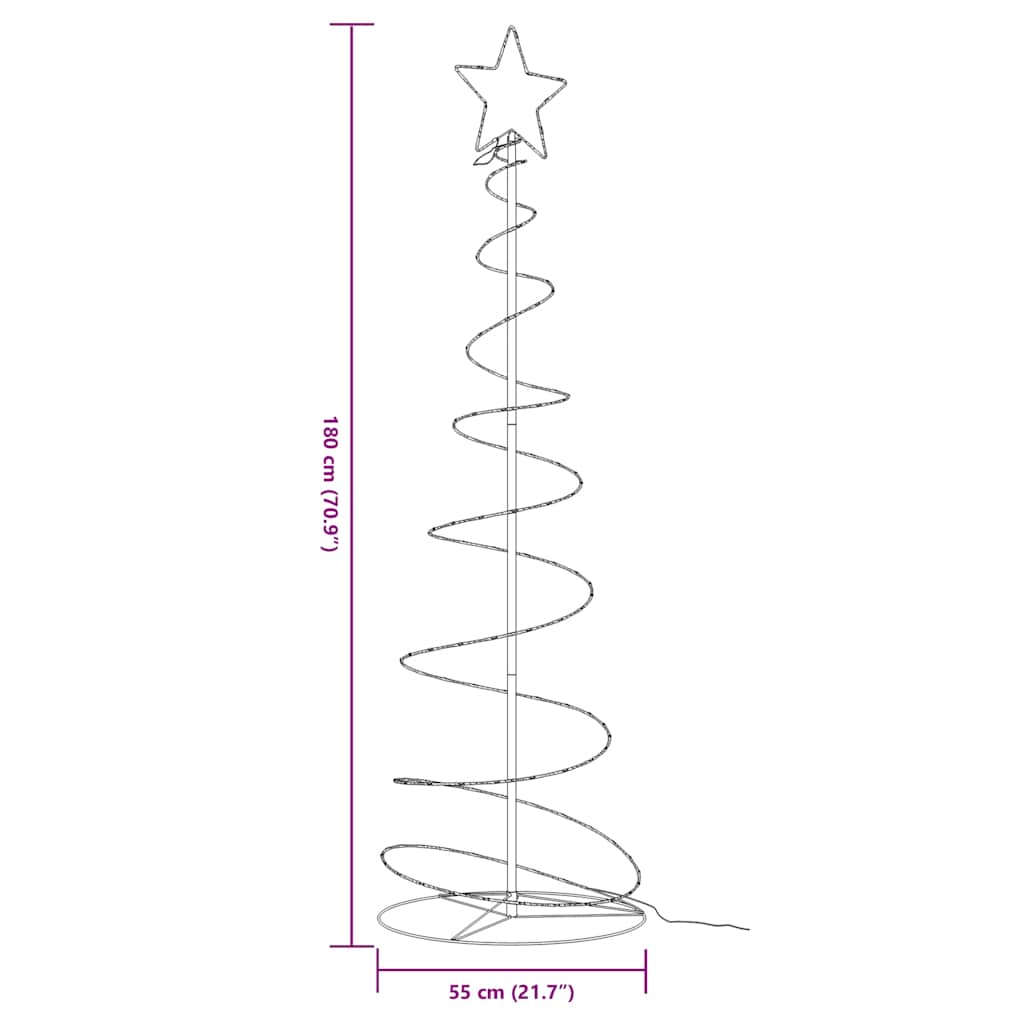 LED-kerstboom 120 LEDs warm wit 180 cm