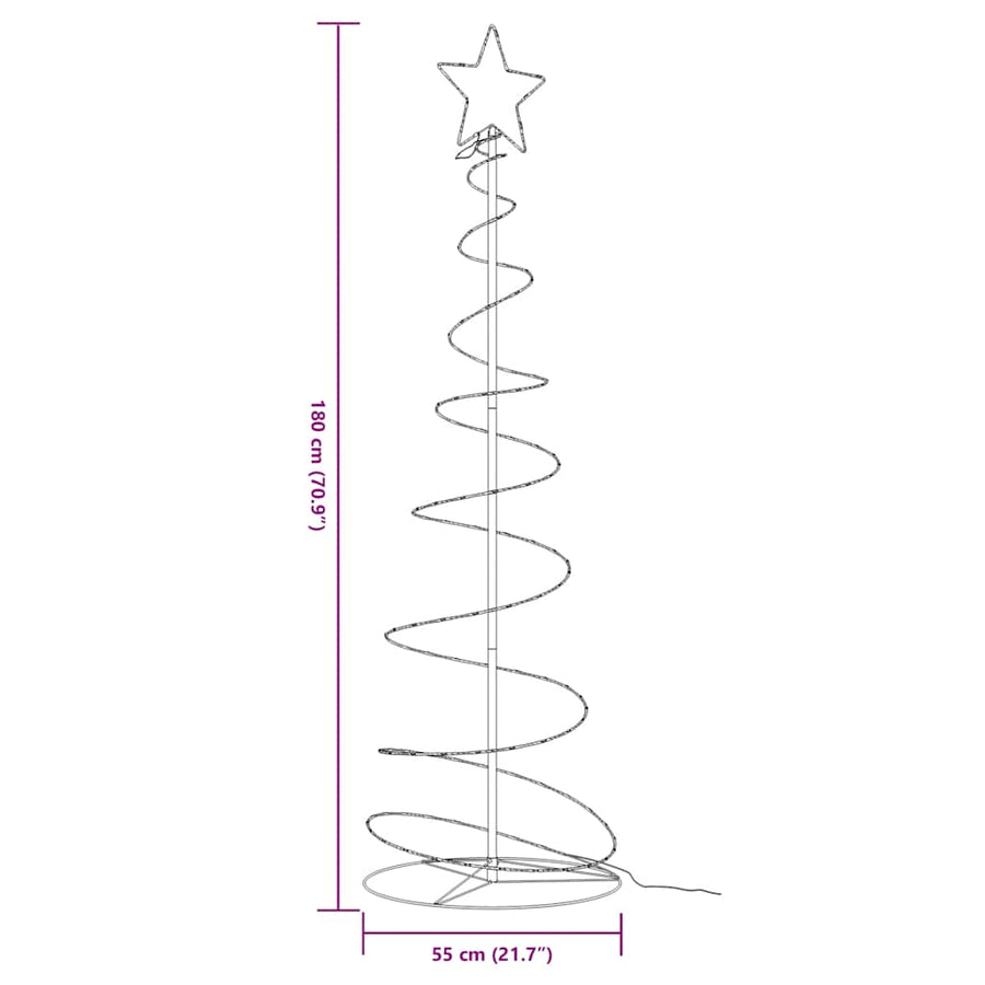 LED-kerstboom 120 LEDs warm wit 180 cm