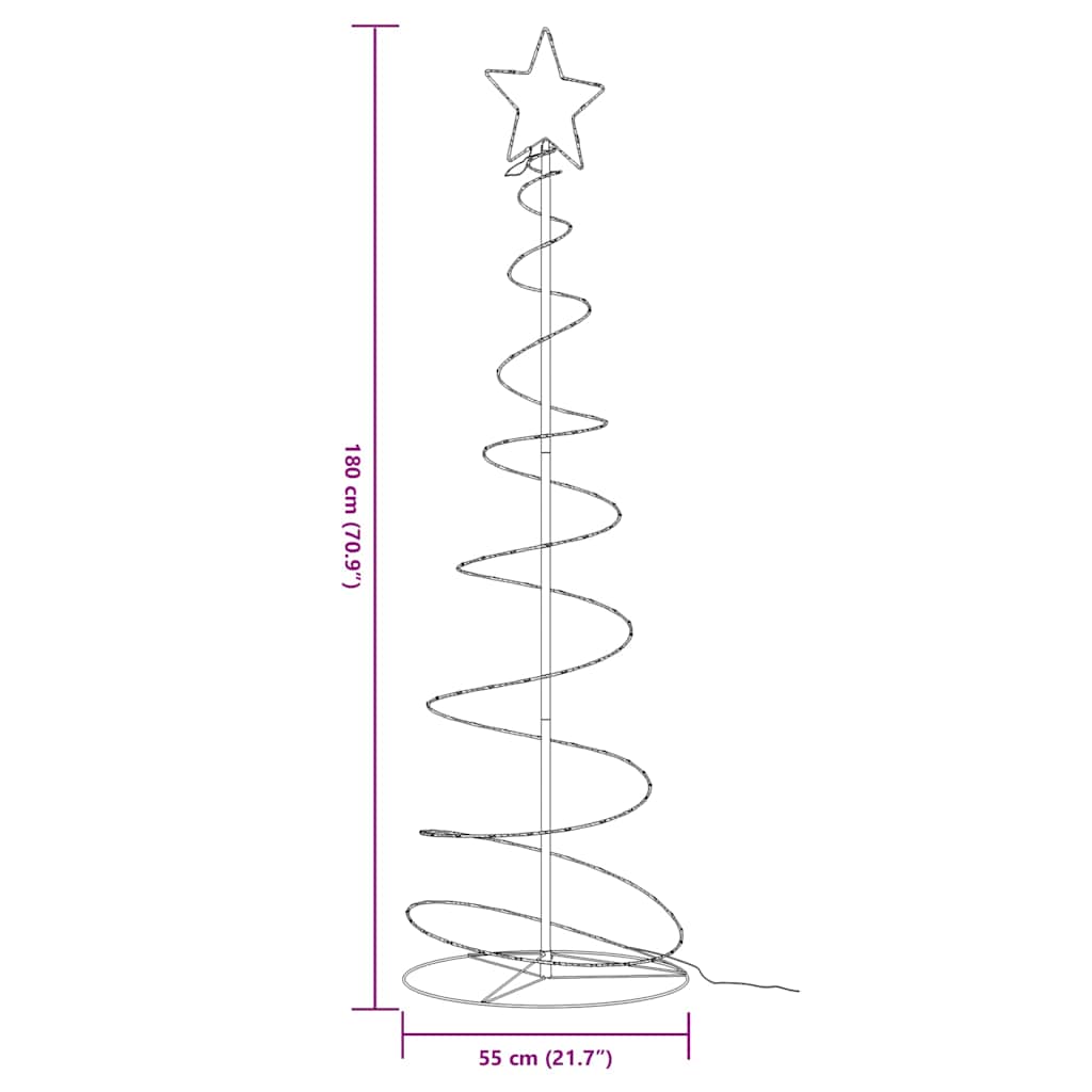 LED-kerstboom 120 LEDs warm wit 180 cm