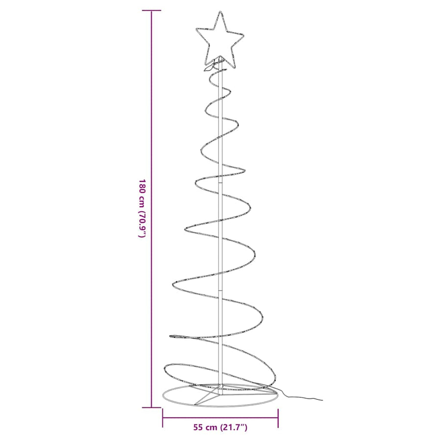 LED-kerstboom 120 LEDs warm wit 180 cm