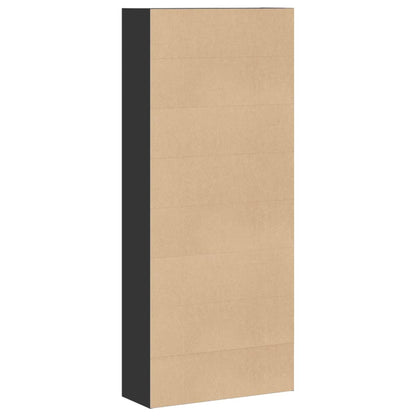 Boekenkast 80x30x189 cm bewerkt hout zwart