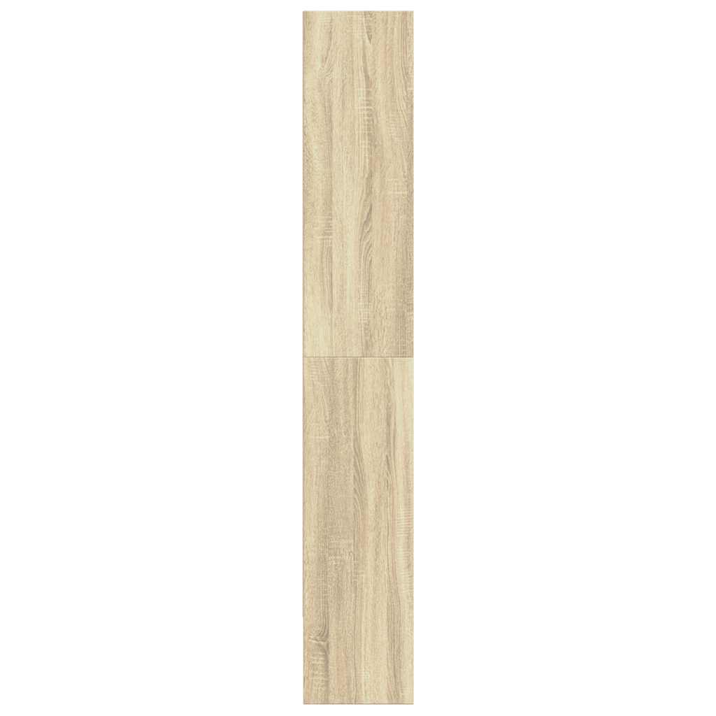 Boekenkast 80x30x189 cm bewerkt hout sonoma eikenkleurig