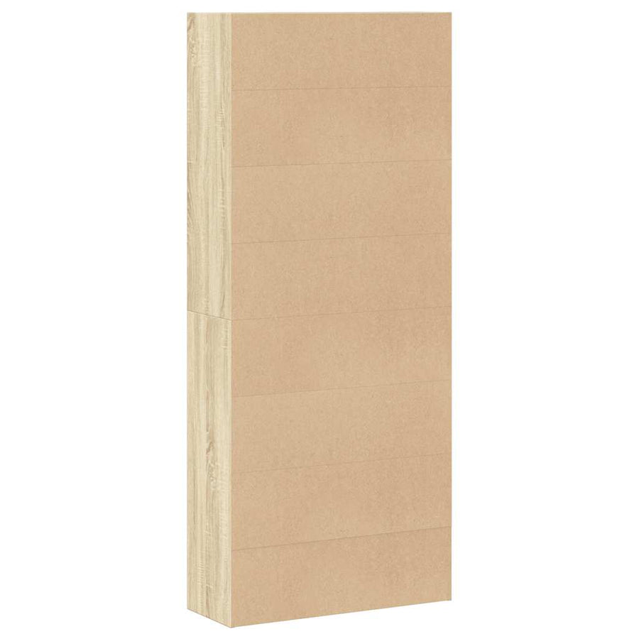 Boekenkast 80x30x189 cm bewerkt hout sonoma eikenkleurig