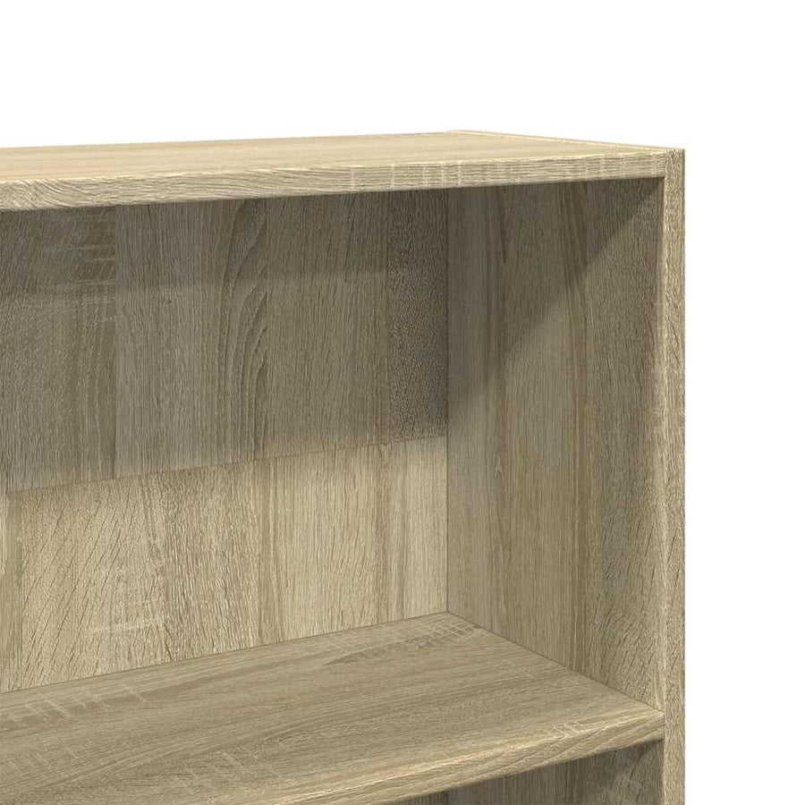 Boekenkast 80x30x189 cm bewerkt hout sonoma eikenkleurig
