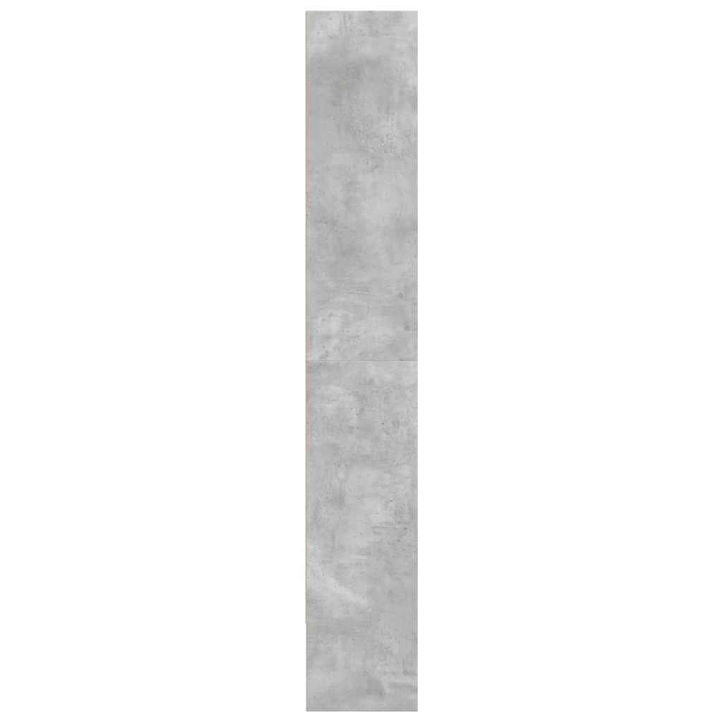 Boekenkast 80x30x189 cm bewerkt hout betongrijs