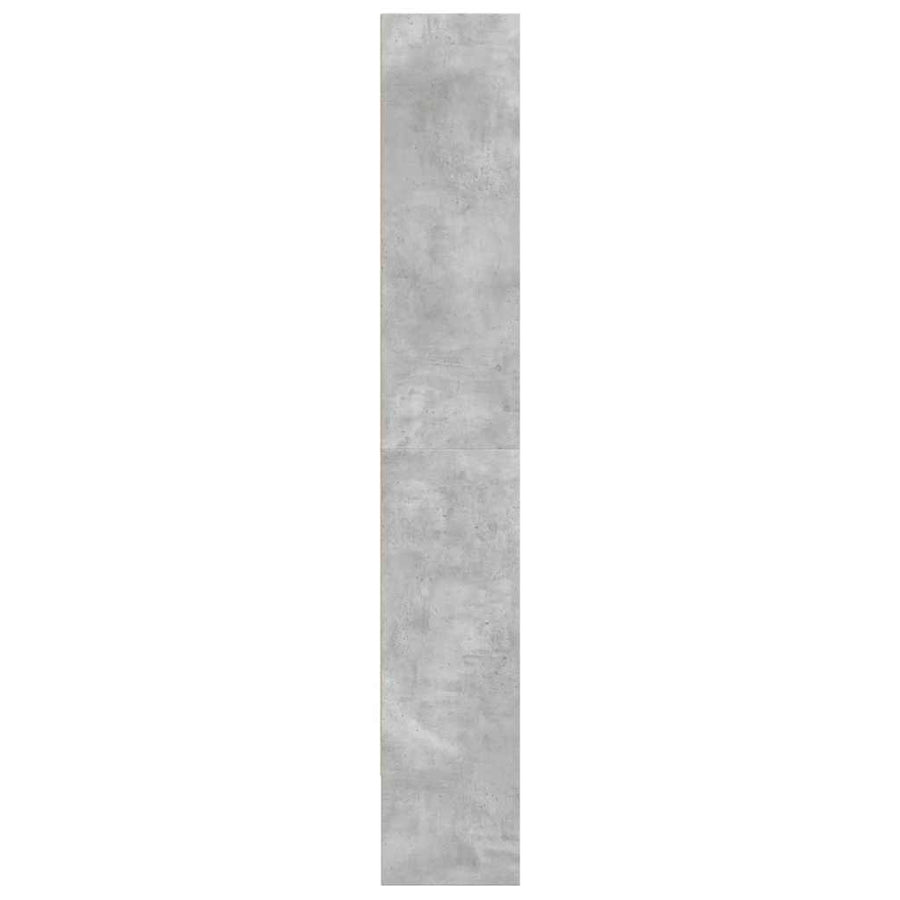 Boekenkast 80x30x189 cm bewerkt hout betongrijs