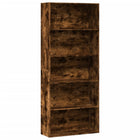 Bookcase 80x30x189 cm engineered wood smoked oak-colored
