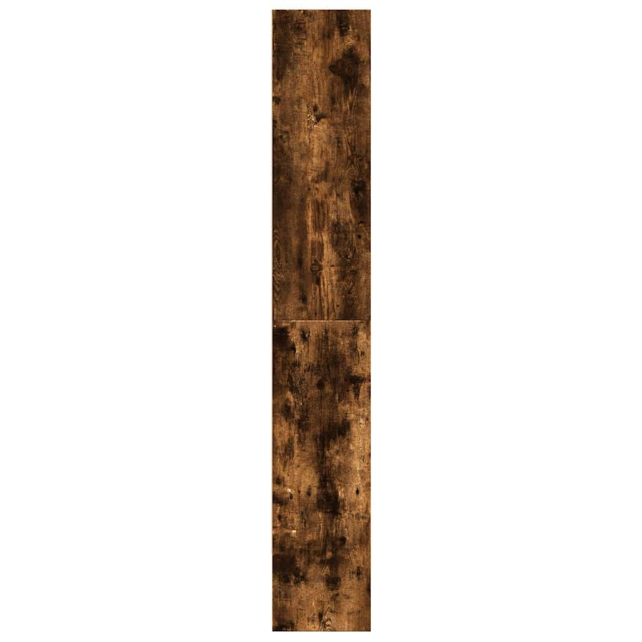 Boekenkast 80x30x189 cm bewerkt hout gerookt eikenkleurig