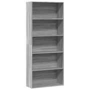 Boekenkast 80x30x189 cm grijs sonoma eiken