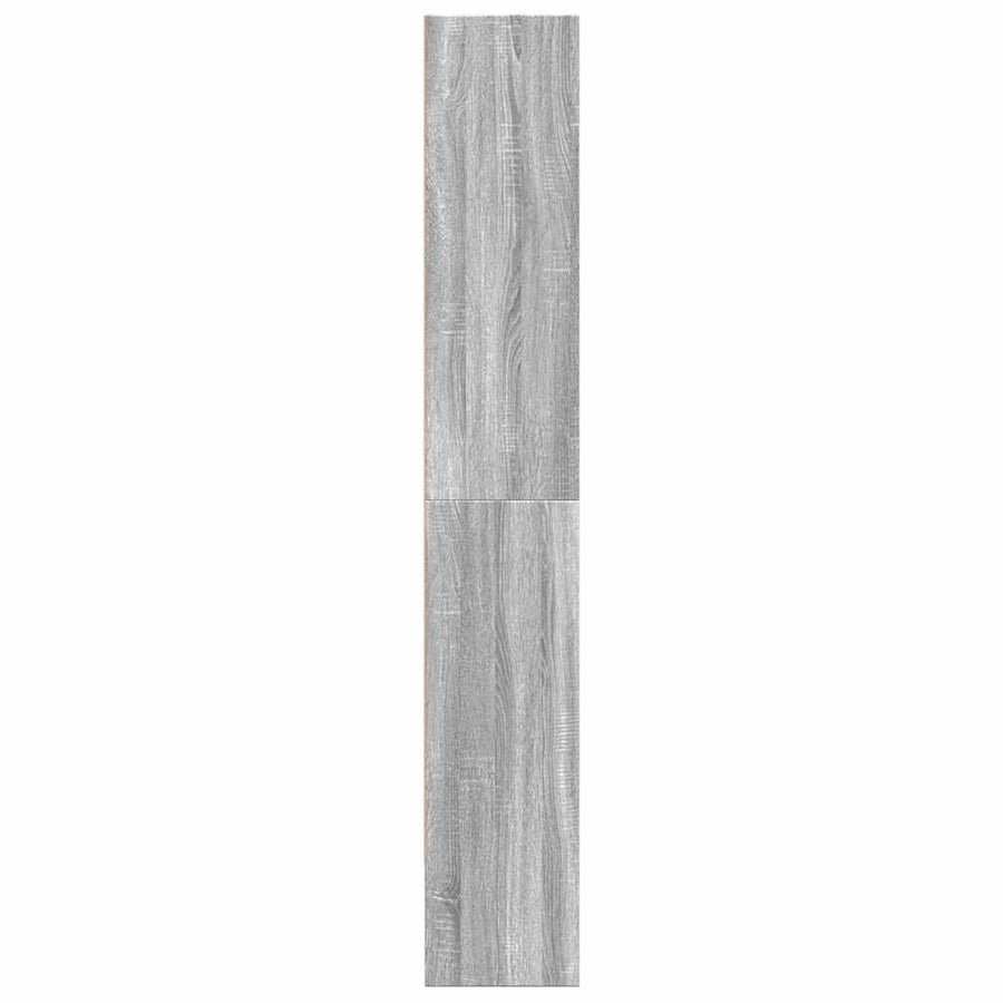 Boekenkast 80x30x189 cm bewerkt hout grijs sonoma eikenkleurig