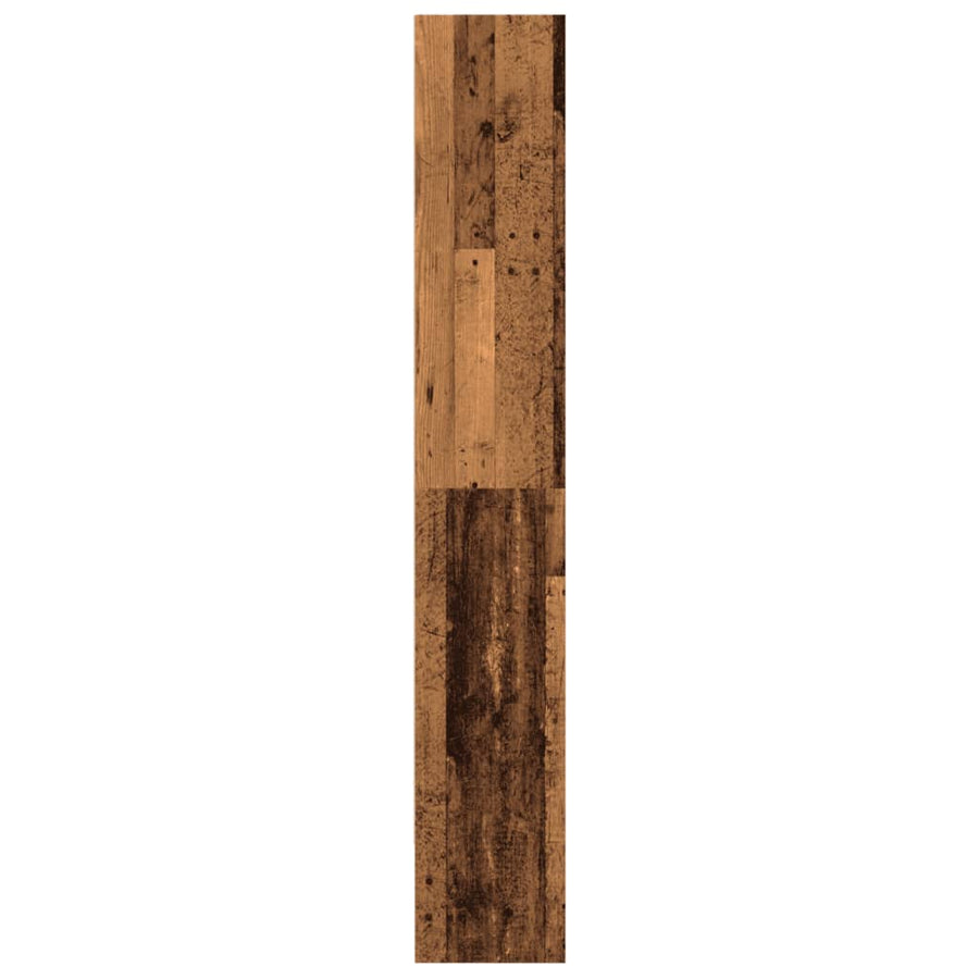 Boekenkast 80x30x189 cm bewerkt hout oud houtkleurig