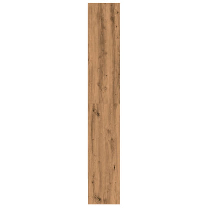 Boekenkast 80x30x189 cm bewerkt hout artisanaal eikenkleur