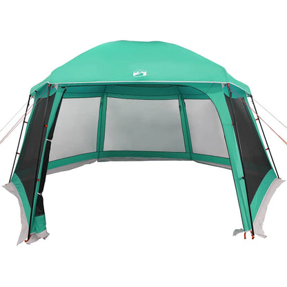 Zwembadtent uitneembare buiten- gaaswanden 512x458 cm zeegroen