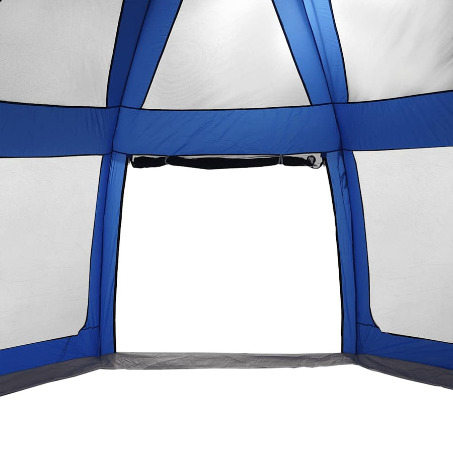 Zwembadtent afneembare buitentent gaaswanden azuurblauw