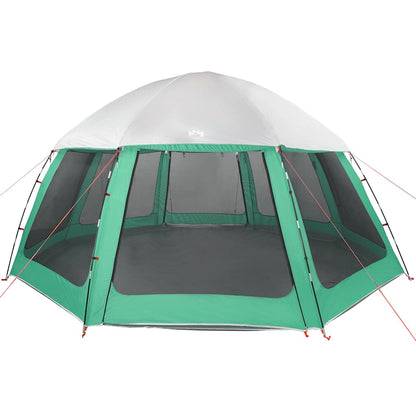 Zwembadtent uitneembare buiten- gaaswanden 510x510 cm zeegroen