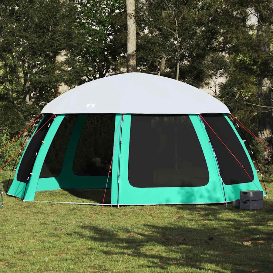 Zwembadtent uitneembare buiten- gaaswanden 510x510 cm zeegroen