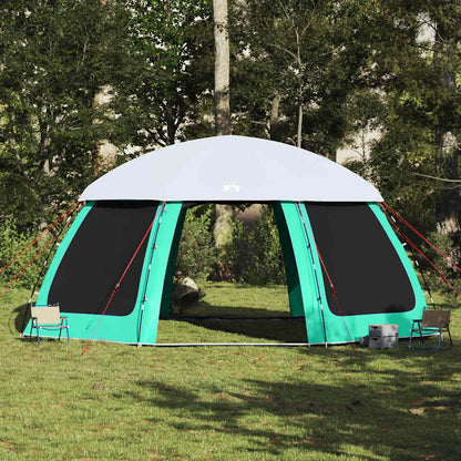 Zwembadtent uitneembare buiten- gaaswanden 612x612 cm zeegroen