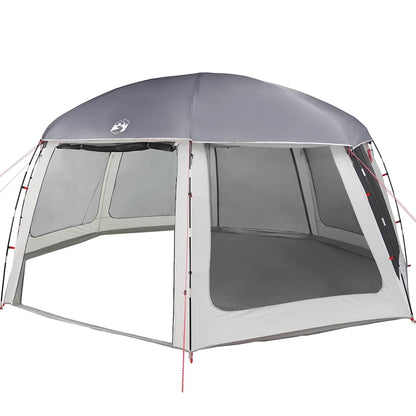 Zwembadtent met uitneembare buiten- gaaswanden 612x612 cm grijs