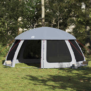 Zwembadtent 612x612x285 cm grijs