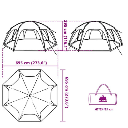 Partytent waterdicht azuurblauw
