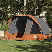 Gezinstent 6-persoons 360x200x182 cm waterdicht grijs oranje
