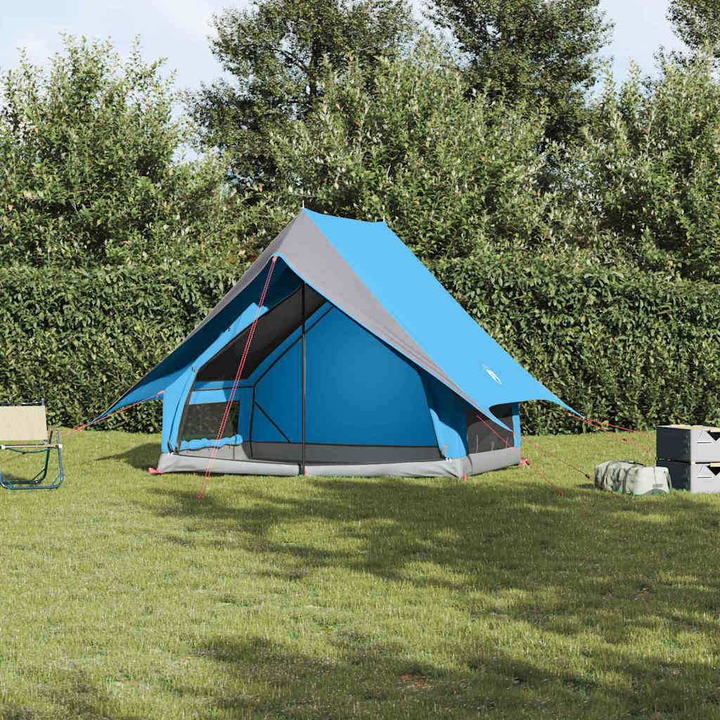 Gezinstent met dak Blauw en Grijs 315 x 286 x 200 cm